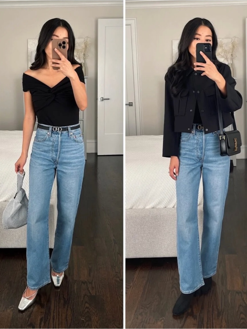 Levi's Light Blue High-Rise Wide Leg Jeans